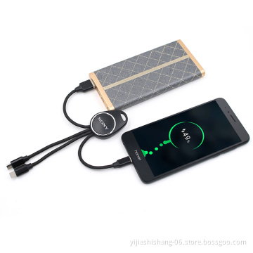 Yijiashishang 3 in 1 Charging Cable LED light up logo usb cable for Android Micro USB,iPhone and Type C Mobile Phone accessories